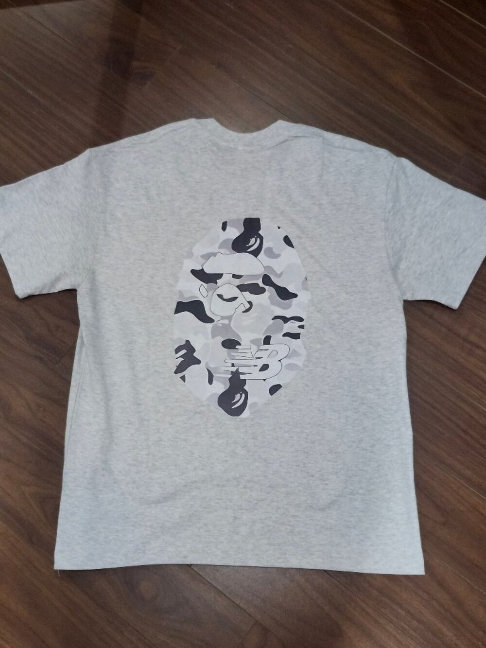 BAPE x New Balance Grey Graphic Tee Made In Japan
